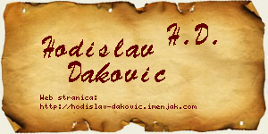 Hodislav Daković vizit kartica